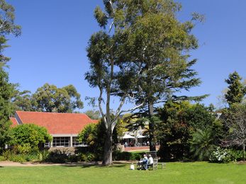 Hazelhurst Arts Centre with surrounding garden